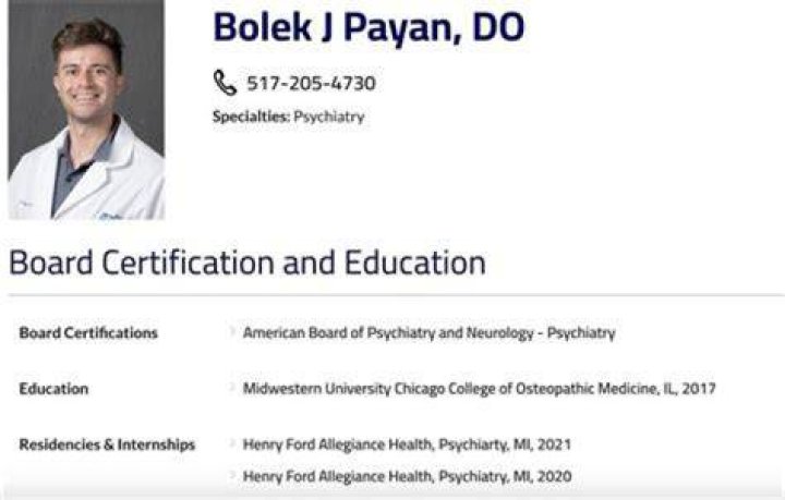 Who is Dr Bolek Payan? Michigan doctor last seen at Henry Ford Jackson Hospital missing for over 5 days